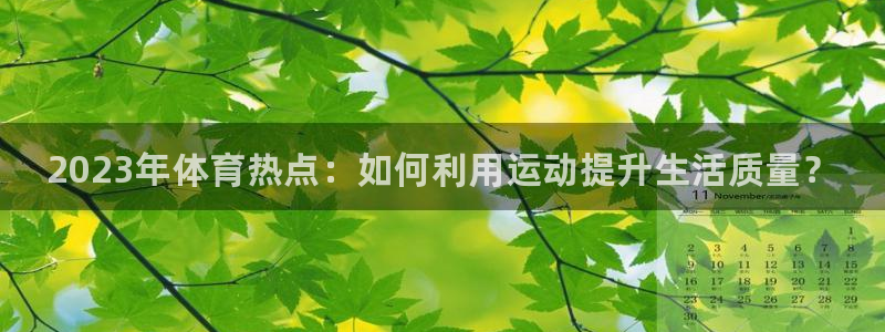 谈球吧体育：2023年体育热点：如何利用运动提升生活质量？